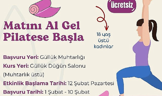 Güllük’te ücretsiz pilates kursu başlıyor