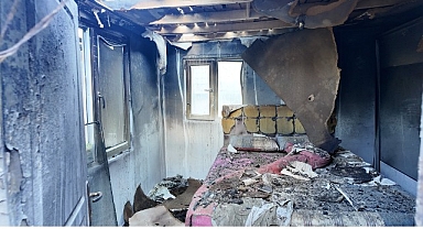 Büyükşehir’den evi yanan vatandaşa yardım eli