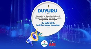 Kapadokya Gösteri Havuzu 10 Gün Bakıma Alındı