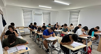 Öğrenciler seviye tespit sınavına girdi